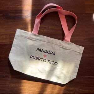 NEW Pandora 🩷 Puerto Rico Canvas Travel Tote